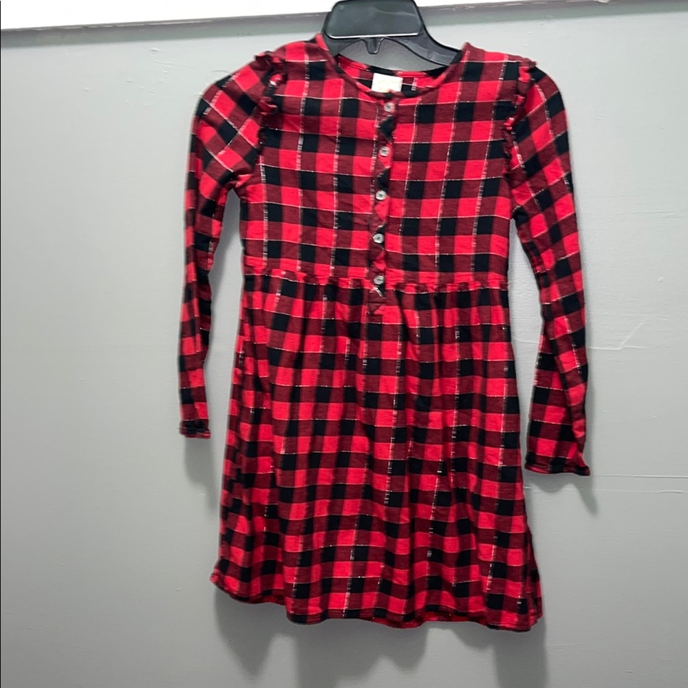Plaid Long Sleeve Dress